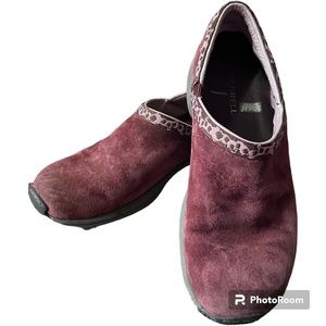 Merrell Encore Adams Raisin Suede Slip on Clog Size 8